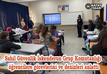 Sahil Güvenlik İskenderun Grup Komutanlığı öğrencilere görevlerini ve denizleri anlattı