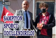 ŞAMPİYON SPORCU ÖDÜLLENDİRİLDİ
