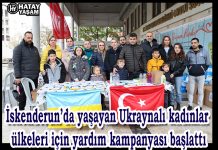İskenderun’da yaşayan Ukraynalı kadınlar ülkeleri için yardım kampanyası başlattı
