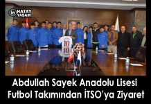 Abdullah Sayek Anadolu Lisesi Futbol Takımından İTSO’ya Ziyaret