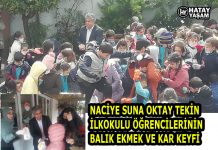 NACİYE SUNA OKTAY TEKİN İLKOKULU ÖĞRENCİLERİNİN BALIK EKMEK VE KAR KEYFİ