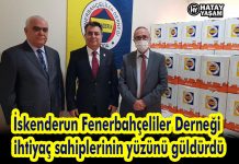 İskenderun Fenerbahçeliler Derneği ihtiyaç sahiplerinin yüzünü güldürdü