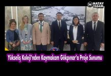 Yükseliş Koleji’nden Kaymakam Gökpınar’a Proje Sunumu