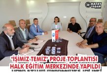 “İŞİMİZ TEMİZ” PROJE TOPLANTISI HALK EĞİTİM MERKEZİNDE YAPILDI