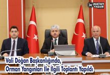 Vali Doğan Başkanlığında, Orman Yangınları İle İlgili Toplantı Yapıldı