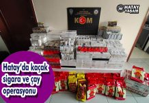 Hatay’da kaçak sigara ve çay operasyonu