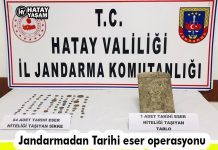 Jandarmadan Tarihi eser operasyonu