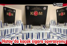 Hatay’da kaçak sigara operasyonu