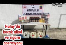 Hatay’da kaçak alkol ve sigara operasyonu