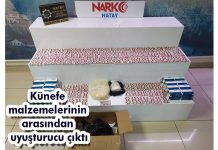 Künefe malzemelerinin arasından uyuşturucu çıktı