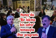 Hatay’da “Bir lokma bin sofra” temasıyla iftar programı