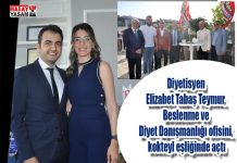 Diyetisyen Elizabet Tabaş Teymur, Beslenme ve Diyet Danışmanlığı ofisini, kokteyl eşliğinde açtı