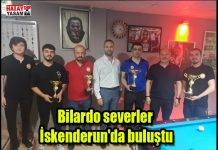 Bilardo severler İskenderun’da buluştu