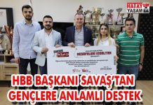 HBB BAŞKANI SAVAŞ’TAN GENÇLERE ANLAMLI DESTEK