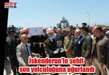 İskenderun’lu şehit son yolculuğuna uğurlandı