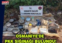 Osmaniye’de PKK Sığınağı Bulundu!