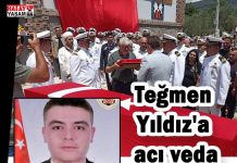 Teğmen Yıldız’a acı veda
