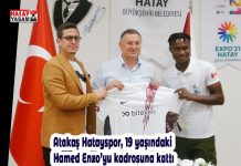 Atakaş Hatayspor, 19 yaşındaki Hamed Enzo’yu kadrosuna kattı