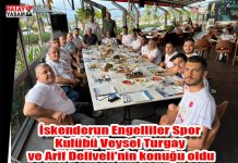 İskenderun Engelliler Spor Kulübü Veysel Turgay ve Arif Deliveli’nin konuğu oldu