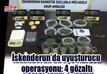 İskenderun’da uyuşturucu operasyonu: 4 gözaltı