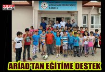 ARİAD’TAN EĞİTİME DESTEK