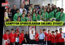 ŞAMPİYON SPORCULARDAN ANLAMLI ZİYARET