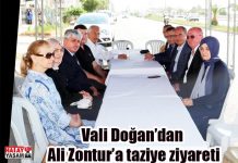 Vali Doğan’dan Ali Zontur’a taziye ziyareti