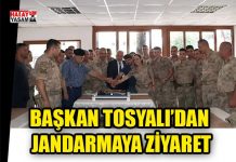 BAŞKAN TOSYALI’DAN JANDARMAYA ZİYARET