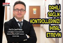 DAHİLİ SAĞLIK KONTROLLERİNİZİ İHMAL ETMEYİN