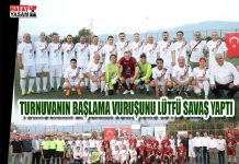 TURNUVANIN BAŞLAMA VURUŞUNU LÜTFÜ SAVAŞ YAPTI