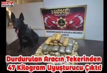 Durdurulan Aracın Tekerinden 47 Kilogram Uyuşturucu Çıktı!