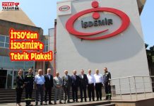 İTSO’dan İSDEMİR’e Tebrik Plaketi