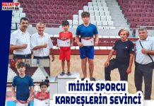 MİNİK SPORCU KARDEŞLERİN SEVİNCİ