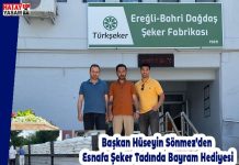Başkan Hüseyin Sönmez’den Esnafa Şeker Tadında Bayram Hediyesi