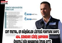 CRT METAL, EN BÜYÜKLER LİSTESİ FORTUNE 500’E 404. SIRADAN GİRİŞ YAPARAK ÖNEMLİ BİR BAŞARIYA İMZA ATTI