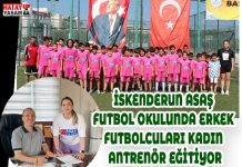 İSKENDERUN ASAŞ FUTBOL OKULUNDA ERKEK FUTBOLCULARI KADIN ANTRENÖR EĞİTİYOR