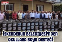 İSKENDERUN BELEDİYESİ’NDEN OKULLARA BOYA DESTEĞİ