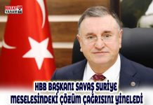 HBB BAŞKANI SAVAŞ SURİYE MESELESİNDEKİ ÇÖZÜM ÇAĞRISINI YİNELEDİ
