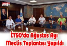 İTSO’da Ağustos Ayı Meclis Toplantısı Yapıldı