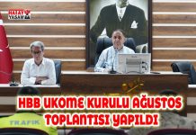 HBB UKOME KURULU AĞUSTOS TOPLANTISI YAPILDI