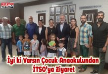 İyi ki Varsın Çocuk Anaokulundan İTSO’ya Ziyaret