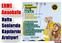 ERME Anaokulu Hafta Sonlarıda Kapılarını Aralıyor!