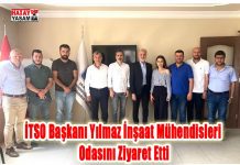 İTSO Başkanı Yılmaz İnşaat Mühendisleri Odasını Ziyaret Etti