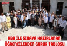 HBB İLE SINAVA HAZIRLANAN ÖĞRENCİLERDEN GURUR TABLOSU