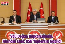 Vali Doğan Başkanlığında, Altınözü Enek OSB Toplantısı Yapıldı