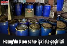 Hatay’da 3 ton sahte içki ele geçirildi