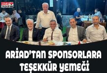 ARİAD’TAN SPONSORLARA TEŞEKKÜR YEMEĞİ