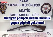 Hatay’da pompalı tüfekle hırsızlık yapan şüpheli yakalandı