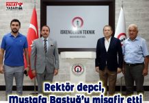 Rektör depci, Mustafa Baştuğ’u misafir etti