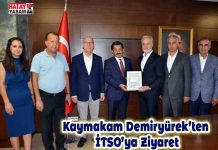 Kaymakam Demiryürek’ten İTSO’ya Ziyaret